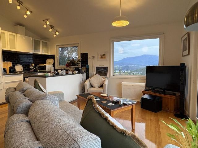 Modern one bedroom with mountain and river views