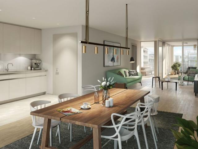 Modern single apartment in Zurich with spacious roof terrace!