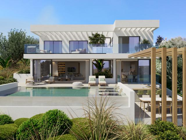 Moderna Villa de Lujo de 3 Dormitorios con Vistas Panorámicas al Golf y al Mar en un Entorno Natural Privilegiado