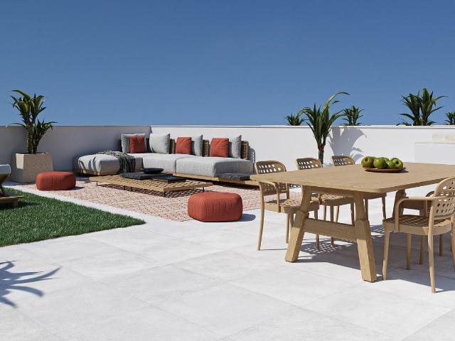 Modernas villas en planta baja con piscina privada y solárium en El Jimenado, Murcia