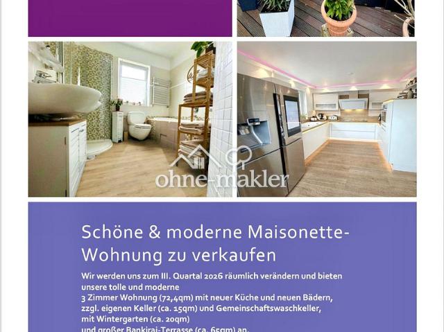 Moderne Maisonette Wohnung mit Pool & Wintergarten