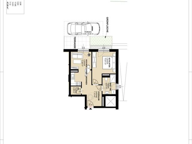 Moderne Neubauwohnung in Oberalm: 2 Zimmer, Westterrasse und Garten