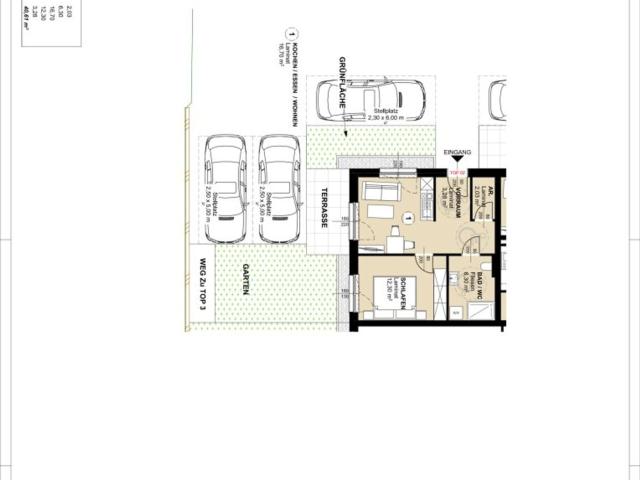 Moderne Neubauwohnung in Oberalm ideal für Anleger: 2 Zimmer, Südwestterrasse und Garten