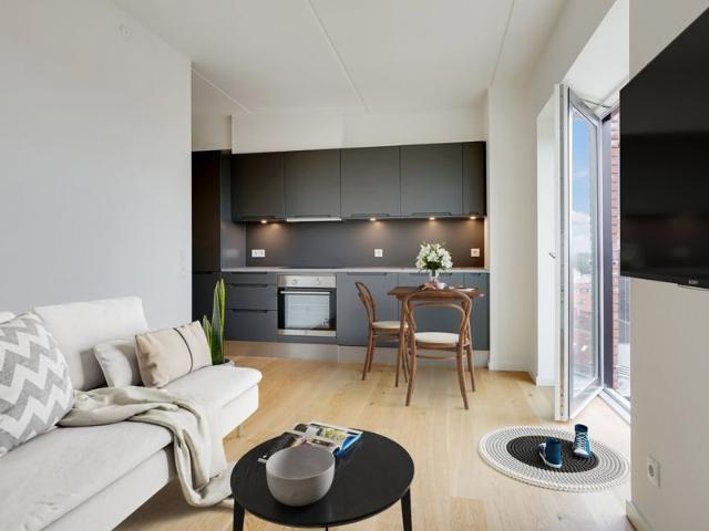 Moderne og lys 2 vær. lejlighed med eksklusiv beliggenhed over Herlev Bycenter