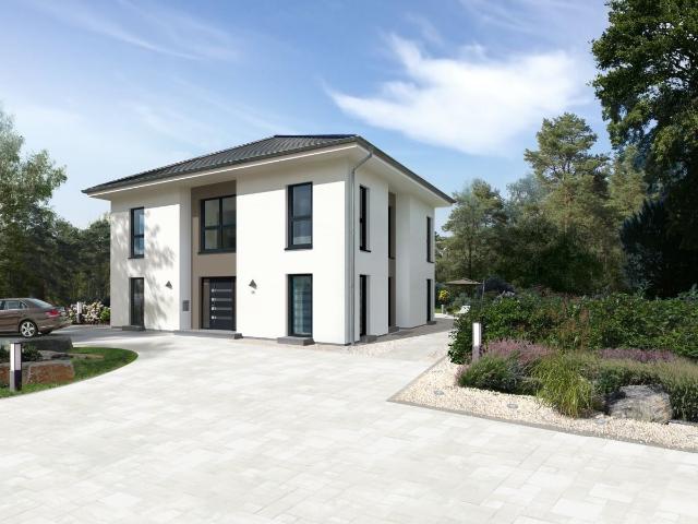 Moderne Architektur mit klaren Linien und lichtdurchfluteten Räumen. Die City Villa 1