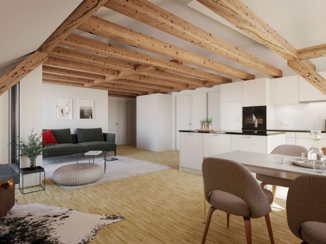 Moderne Dachwohnung mit Loggia an zentraler Lage in Rapperswil