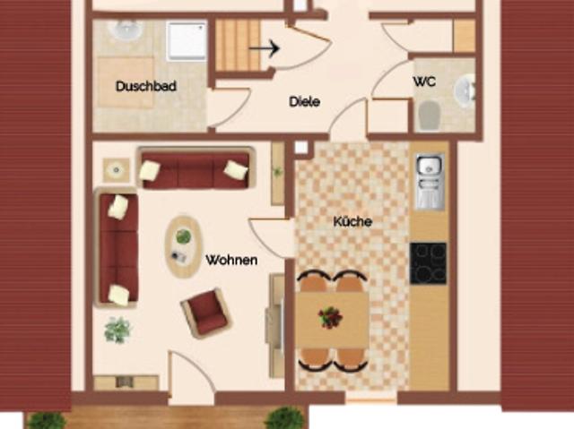 Moderne Dachgeschosswohnung mit Weitblick