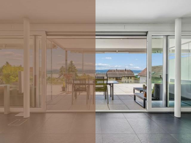 Moderne Etagenwohnung mit wunderschöner See und Alpensicht