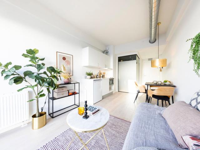 Moderne etværelses studiebolig med fællesskab