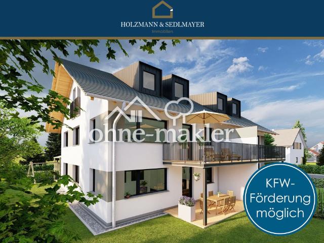 Moderne, energieeffiziente 4 Zimmer Neubau Maisonette Wohnung im Landshuter Westen