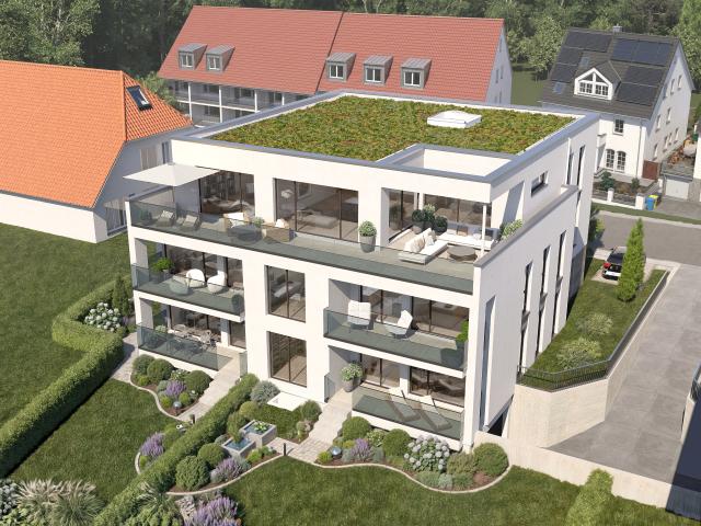 Moderne Erdgeschoss Wohnung mit großem Garten