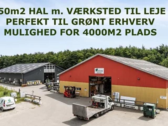 Moderne hal med opvarmet værksted 650m2
