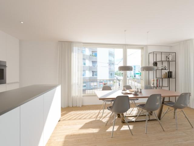moderne, helle Neubau Eigentumswohnung mit Balkon bei Tramstation