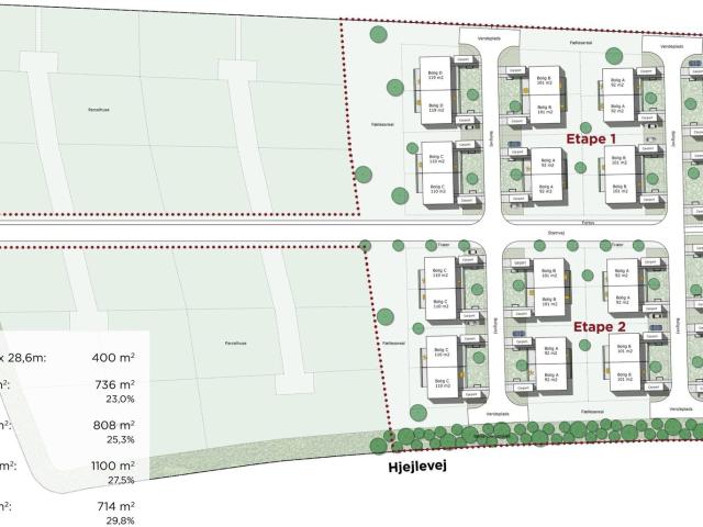 Moderne rækkehus i naturskønne omgivelser
