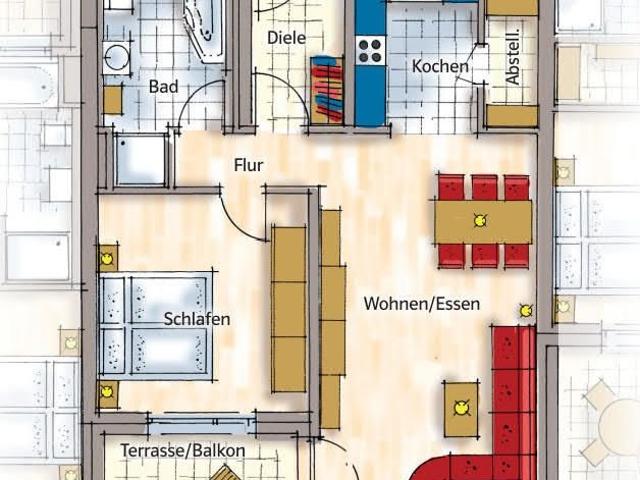 Moderne 2 Zimmer Wohnung in Heilsbronn!