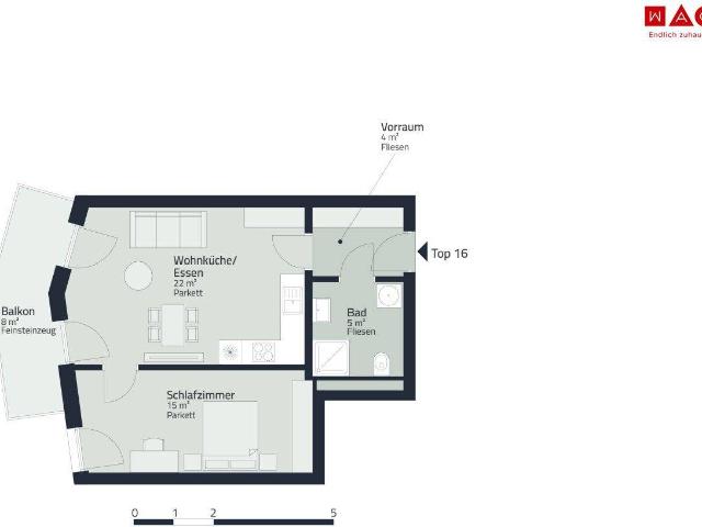 Moderne 2 Zimmer Wohnung mit Balkon in Graz – Erstbezug & Neubaustandard!