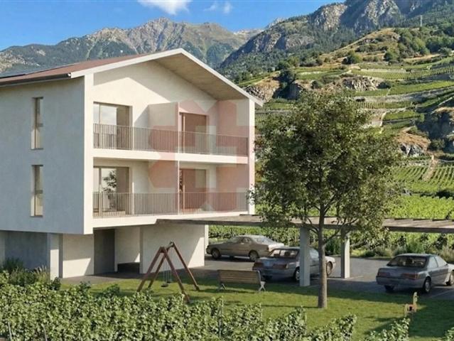 Moderne 3,5 Zimmer Wohnung mit Bergblick in Charrat