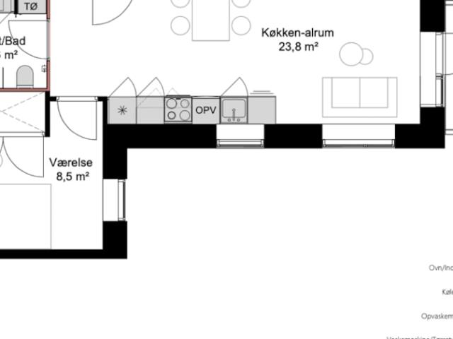 Moderne 3 værelses lejlighed midt i Odense C