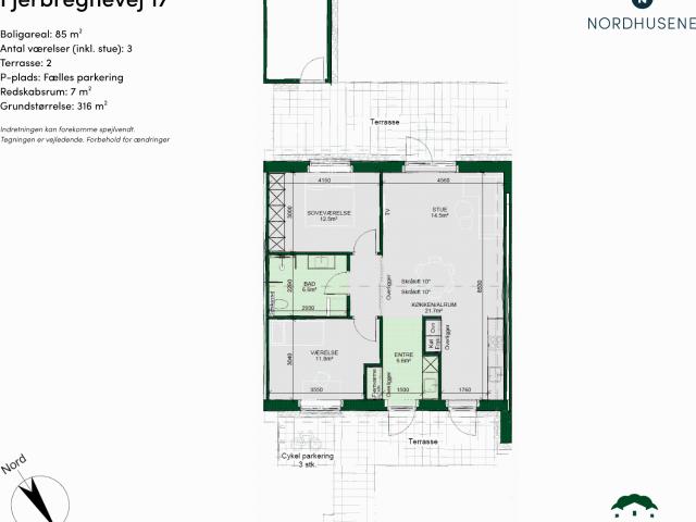 Moderne 3 værelses rækkehus i Odense NV
