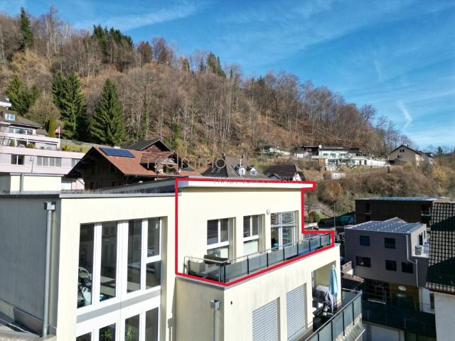 Moderne 4.5 Zimmer Dachgeschosswohnung mit Panorama Aussicht