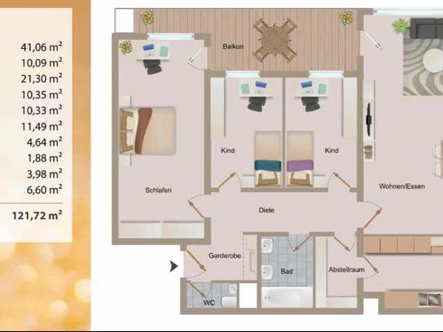 Moderne 4,5 Zimmer Wohnung mit Balkon & Garage – provisionsfrei