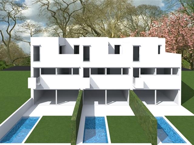 Modernes angrenzendes Haus mit Garten in Villa Luganese
