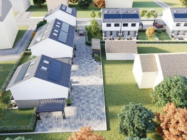 Modernes Doppelhaus mit Garten, Terrasse und Carport
