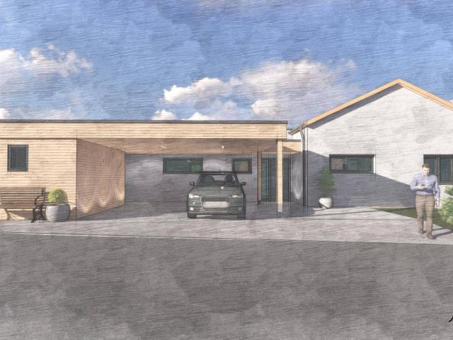 Modernes Einfamilien Neubauhaus ca. 109 m² mit Grünbereich und traumhaften Ausblick in Gillersdorf
