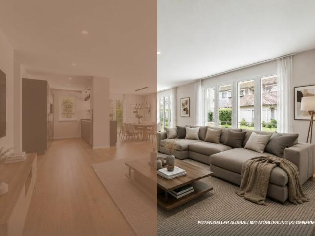 Modernisierte 4.5 Zimmer Gartenwohnung mit flexibler Raumgestaltung