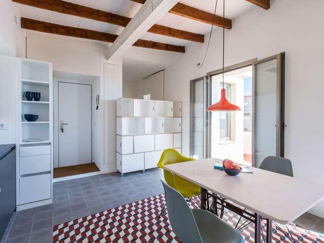 Moderno apartamento estudio en alquiler, La Barceloneta