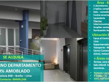 MODERNO DEPARTAMENTO NUEVO, 90% AMOBLADO