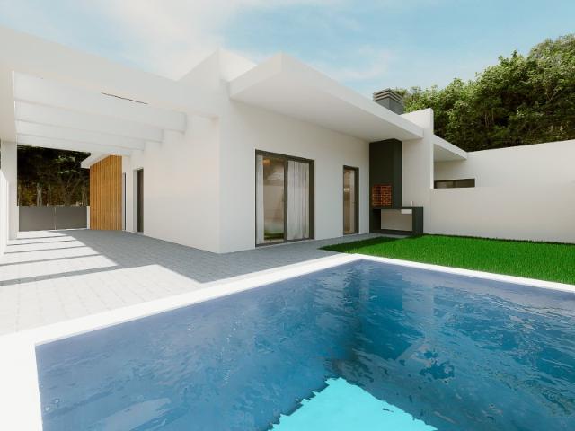 Moradia Geminada Térrea T 2, com piscina e pérgula, excelente localização e acabamentos