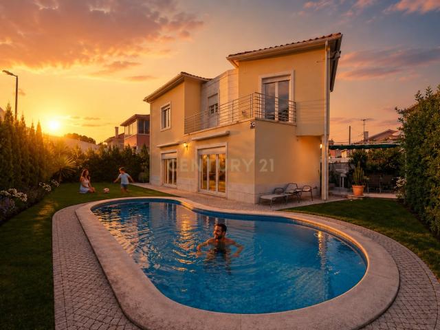 Moradia Isolada T5 com Piscina | 2 Suites | Garagem Box | Lote 585m2 | A 8 Minutos a Pé do King's College | Cascais | Torre | Birre