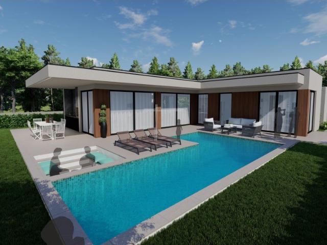 Moradia isolada T5, arquitetura contemporânea com garagem e. 380m² Amora