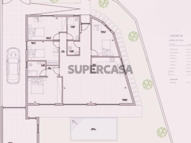 Moradia T4 térrea nova com piscina com leds e painéis solares em Palmela