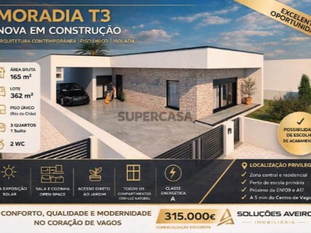 Moradia T3 Isolada e Térrea Vagos