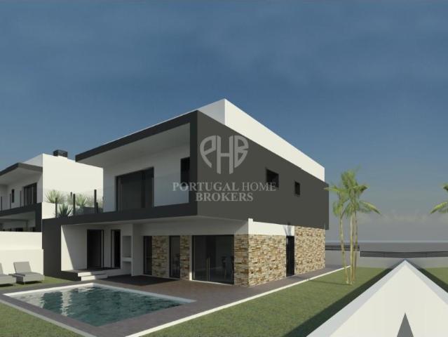 Moradia V4 em projeto c/ piscina na Sobreda Lt 1 0m² Charneca De Caparica