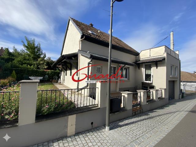 MORSCHWILLER LE BAS, MAISON DE 88m2, 3 CHAMBRES, AU CALME AVEC JARDIN GARAGE ET CAVE