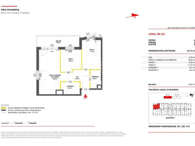 Morska 55,17 m², Gdynia