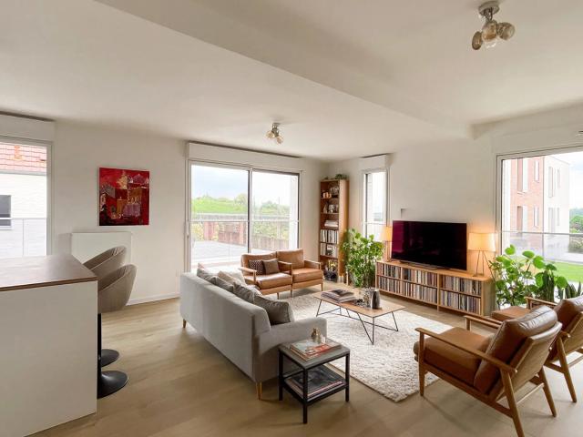 Mouvaux PARC DU HAUTMONT Appartement à vendre 4 pièces 104,68m² 3 chambres Terrasse Balcon Garage