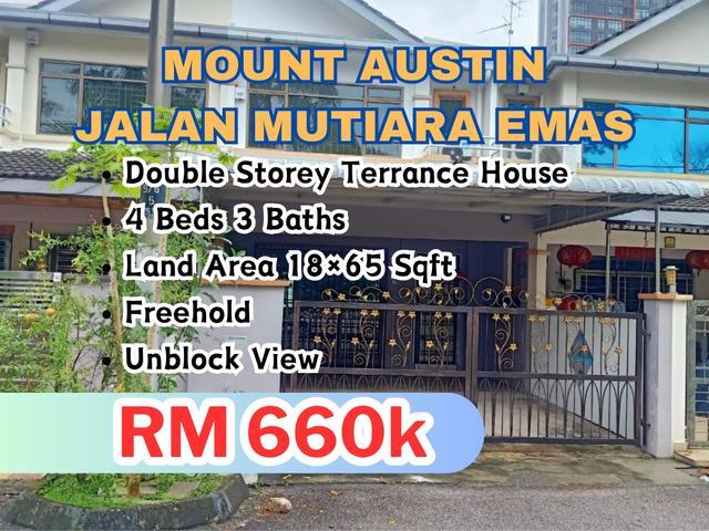 Mount Austin Double Storey Terrance House 4 Bedroom Unit For Sale