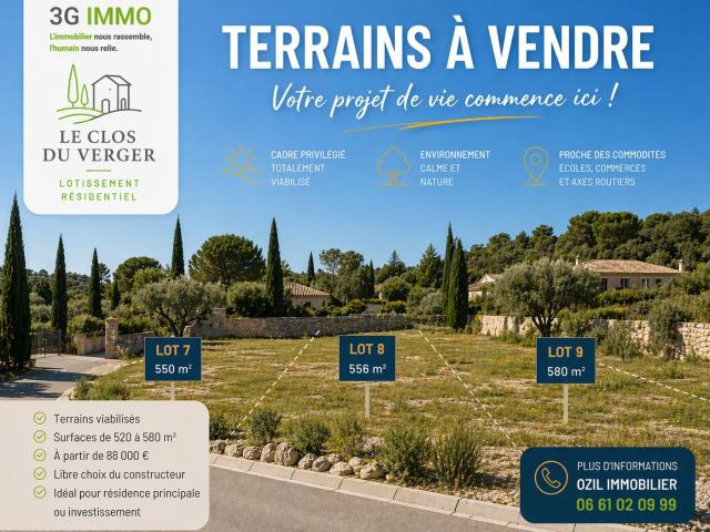 Moussac Vente Terrain 30