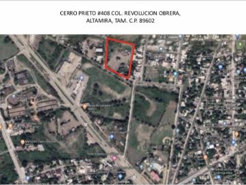 MMTR2015 TERRENO EN RENTA, COL. REV. OBRERA, ALTAMIRA, TAM. INFO. CEL. 833 343 5499