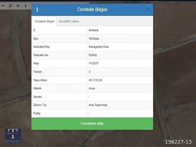 MNG PROJESİ GÖLBAŞI KARAGEDİK 1.5 EMSAL KONUT İMARLI ARSA