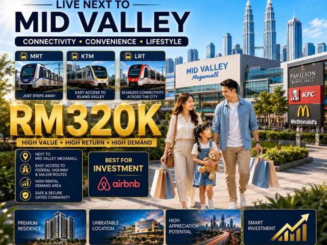MRT Link KL Sentral TRX 3R Balcony 1st Home Full loan 2 Carparks