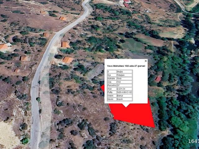 MUĞLA YATAĞAN YAVA MAH. 2.231 M2 TEK TAPUYATIRIMLIK ARSA!