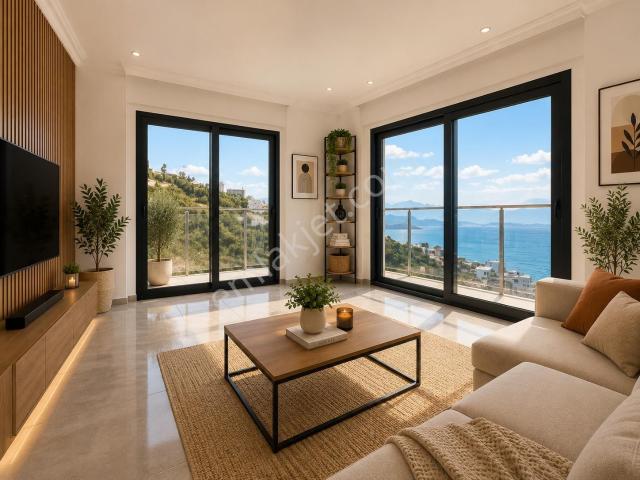 Muğla Bodrum Adabükü Satılık Deniz Manzaralı 1+1 Daire