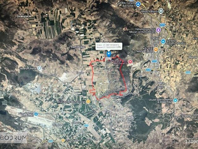 Muğla Milas ta Satılık 6.960 m2 Tarla