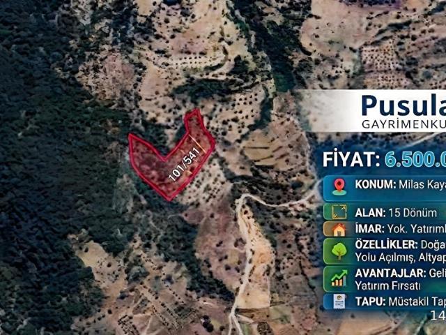 Muğla Milas Gökbel Mevki Fırsat Arazi !
