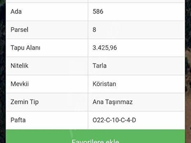 Muğla Seydikemer Dere Mevkinde 3.425 m2 2b Arazi